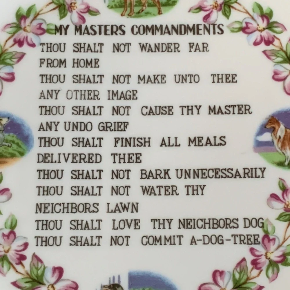 Dog Commandments Plate